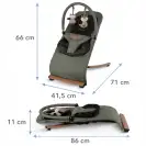 Leżaczek Kidwell RUBI Green/Black ( wooden )