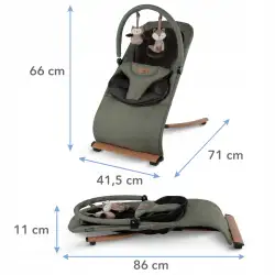 Leżaczek Kidwell RUBI Green/Black ( wooden )