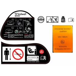 FOTELIK SAMOCHODOWY PODSTAWKA i-SIZE ISOFIX 15-36kg KIDWELL BONO 120-150cm Gray FOTELIK SAMOCHODOWY PODSTAWKA i-SIZE ISOFIX 15-36kg KIDWELL BONO 120-150cm Gray