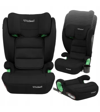 Fotelik samochodowy siedzisko do samochodu ISOFIX KIDWELL i-Size 100-150cm Black