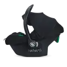 Fotelik samochodowy Avionaut Cosmo Smart Black z rozłożoną budką przeciwsłoneczną