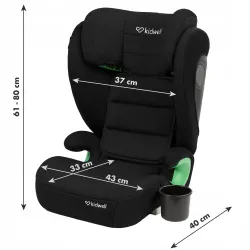 Fotelik samochodowy siedzisko do samochodu ISOFIX KIDWELL i-Size 100-150cm Black