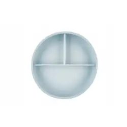 Talerzyk Baby in World silikonowy szary Grey