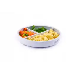 Talerzyk Baby in World silikonowy szary Grey