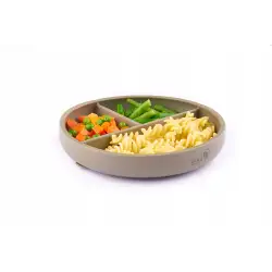 Talerzyk Baby in World silikonowy Sage