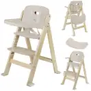 Krzesełko do karmienia drewniane taca dla dzieci 3w1 do 40kg Lionelo Floris