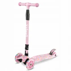 KIDWELL Hulajnoga balansowa trójkołowa Vento Candy różowa koła LED KIDWELL Hulajnoga balansowa trójkołowa Vento Candy różowa koła LED