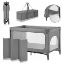 Lionelo Łóżeczko turystyczne dziecięce MATERAC PREMIUM torba grey ston