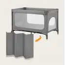 Lionelo Łóżeczko turystyczne dziecięce MATERAC PREMIUM torba grey ston