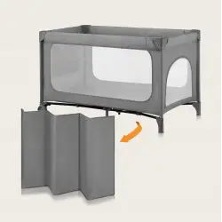 Lionelo Łóżeczko turystyczne dziecięce MATERAC PREMIUM torba grey ston