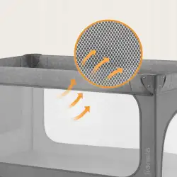 Lionelo Łóżeczko turystyczne dziecięce MATERAC PREMIUM torba grey ston