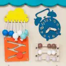 Babymix tablica domek niebieski