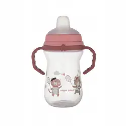 CANPOL BABIES Kubek z silikonowym ustnikiem FirstCup 250ml różowy 56/613_pin