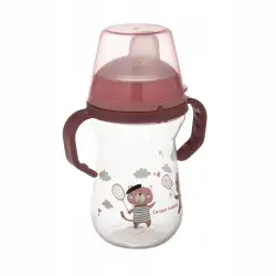 CANPOL BABIES Kubek z silikonowym ustnikiem FirstCup 250ml różowy 56/613_pin