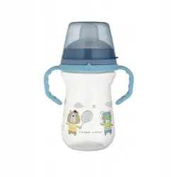 CANPOL BABIES Kubek z silikonowym ustnikiem FirstCup 250ml różowy 56/613_pin