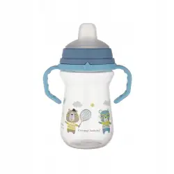 CANPOL BABIES Kubek z silikonowym ustnikiem FirstCup 250ml różowy 56/613_pin