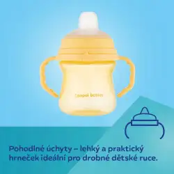 CANPOL BABIES Kubek z silikonowym ustnikiem FirstCup 250ml różowy 56/613_pin