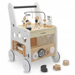 Drewniany pchacz 6w1. chodzik dla dzieci z funkcją stolika edukacyjnego MAM166