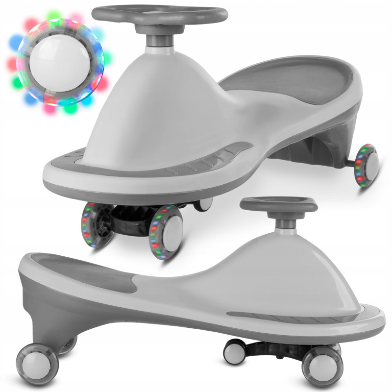 Jeździk grawitacyjny KIDWELL ROLLO kółka świecące LED do 100kg Grey