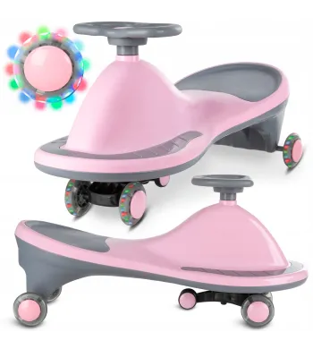 Jeździk grawitacyjny KIDWELL ROLLO kółka świecące LED do 100kg Pink