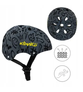 KASK Kidwell ORIX PLUS na  rower hulajnoga rolki deskorolka Graffiti S