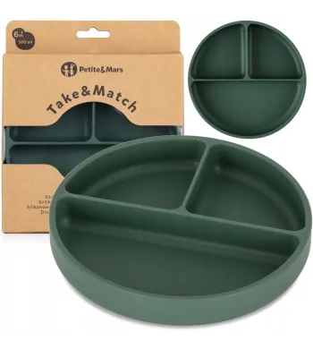 petite talerz dzielony Green