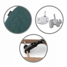 Leżaczek bujaczek dla niemowląt Kidwell  zabawki Laro Green Wooden