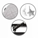 Leżaczek bujaczek dla niemowląt Kidwell  zabawki Laro Grey Black