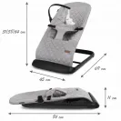 Leżaczek bujaczek dla niemowląt Kidwell  zabawki Laro Grey Black