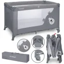 Łóżeczko turystyczne kojec składane+ torba+ materacyk Kidwell Blissy Grey