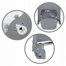 Łóżeczko turystyczne kojec składane+ torba+ materacyk Kidwell Blissy Grey