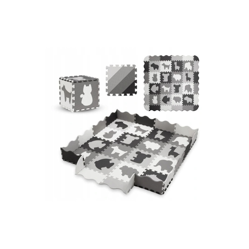 Kidwell MATA EDUKACYJNA puzzle PIANKOWE XXL Zoo