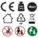 Nocnik interaktywny dla dzieci z dźwiękiem spłuczki Kidwell FINO niebieski