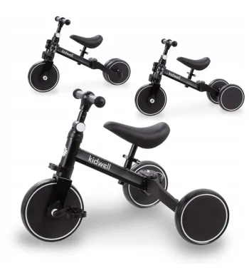 ROWEREK PICO BIEGOWY KIDWELL 3W1 TRÓJKOŁOWY KOŁA 8" NA PEDAŁY total Black