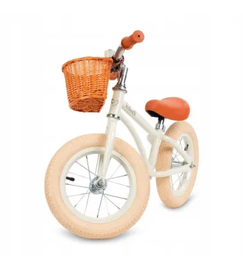ROWEREK BIEGOWY KIDWELL CLASSY KOŁA POMPOWANE 12" Z KOSZYKIEM  LEKKI KREMOWY