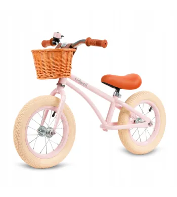 ROWEREK BIEGOWY KIDWELL CLASSY KOŁA POMPOWANE 12" Z KOSZYKIEM  LEKKI Pink