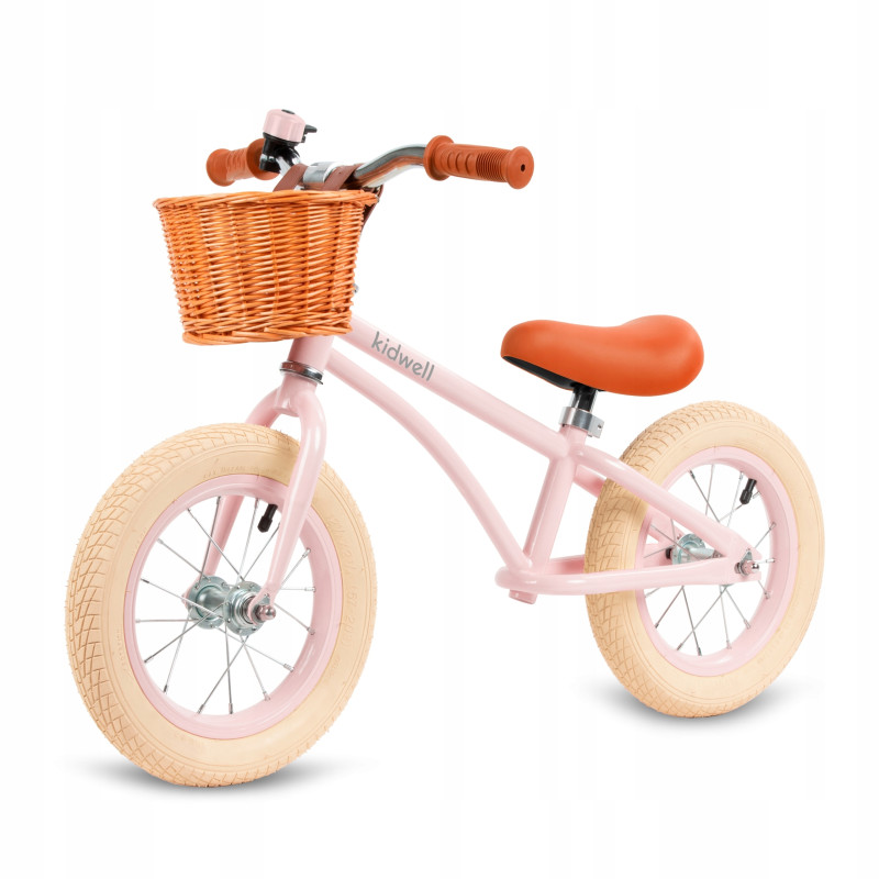 ROWEREK BIEGOWY KIDWELL CLASSY KOŁA POMPOWANE 12" Z KOSZYKIEM  LEKKI Pink
