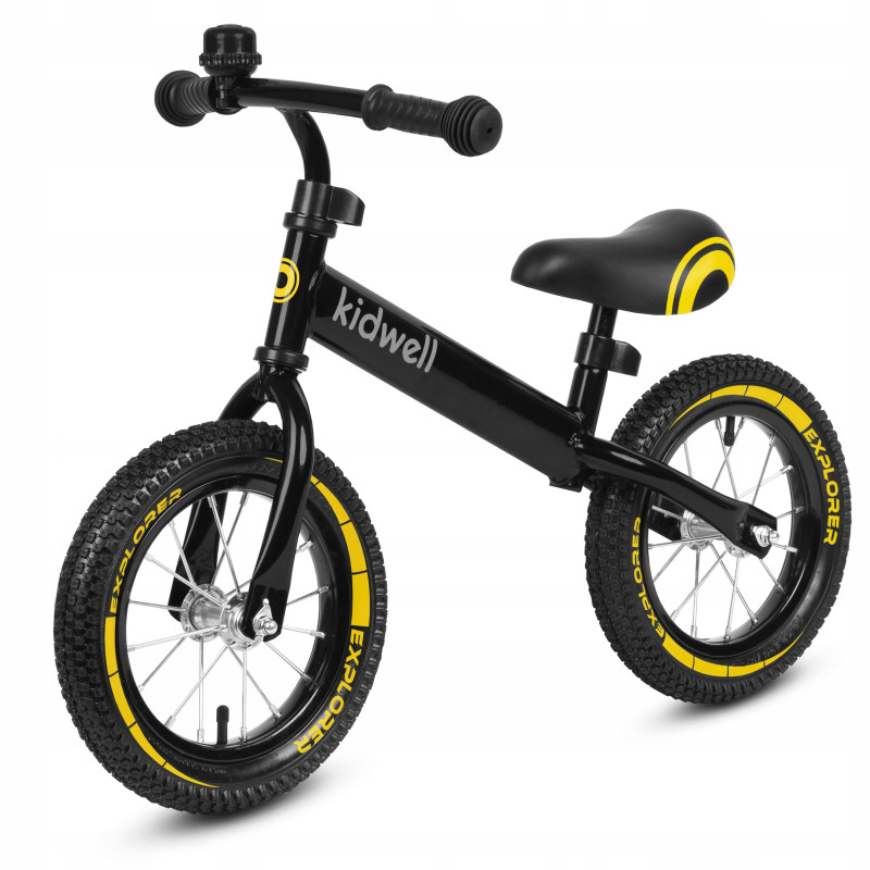 Kidwell Rowerek biegowy Cruzer Explorer z dzwonkiem pompowane koła Black