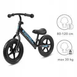 Kidwell ROWEREK BIEGOWY JEŹDZIK REBEL KOŁA 12" LEKKI REGULOWANY Black Kidwell ROWEREK BIEGOWY JEŹDZIK REBEL KOŁA 12" LEKKI REGULOWANY Black