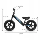 Kidwell ROWEREK BIEGOWY JEŹDZIK REBEL KOŁA 12" LEKKI REGULOWANY  Black