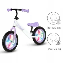Kidwell ROWEREK BIEGOWY JEŹDZIK REBEL KOŁA 12" LEKKI REGULOWANY  LED Dots