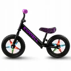 Rowerek biegowy dla dzieci Kidwell Rebel LED Neon światła w kołach Pink