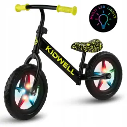 Rowerek biegowy dla dzieci Kidwell Rebel LED Neon światła w kołach Yellow Rowerek biegowy dla dzieci Kidwell Rebel LED Neon światła w kołach Yellow