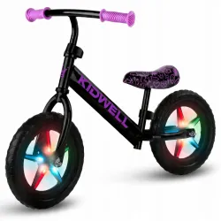 Rowerek biegowy dla dzieci Kidwell Rebel LED Neon światła w kołach Pink