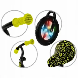 Rowerek biegowy dla dzieci Kidwell Rebel LED Neon światła w kołach Yellow Rowerek biegowy dla dzieci Kidwell Rebel LED Neon światła w kołach Yellow