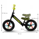 Rowerek biegowy dla dzieci Kidwell Rebel LED Neon światła w kołach Yellow