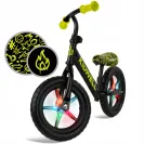 Rowerek biegowy dla dzieci Kidwell Rebel LED Neon światła w kołach Yellow