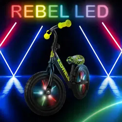 Rowerek biegowy dla dzieci Kidwell Rebel LED Neon światła w kołach Yellow Rowerek biegowy dla dzieci Kidwell Rebel LED Neon światła w kołach Yellow