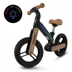 Rowerek biegowy dla dzieci Kidwell Suno  Światła LED Black/Beige