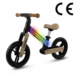 Rowerek biegowy dla dzieci Kidwell Suno Światła LED Black/Beige Rowerek biegowy dla dzieci Kidwell Suno Światła LED Black/Beige